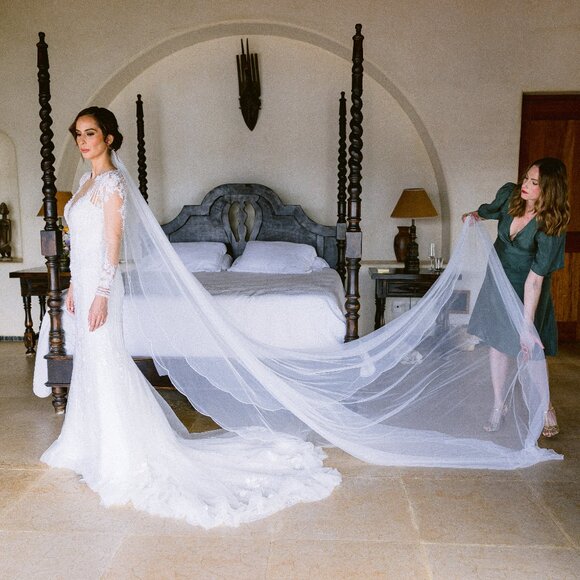 Pronovias PICKFORD gown and Ninfa overskirt - Picture 1 of 4